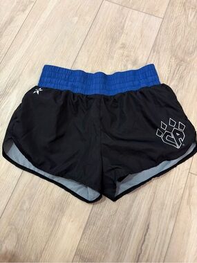 Black Rebel Athletic Cheer Athletics shorts with a blue waistband
